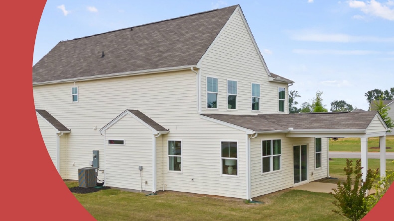 Exterior view of a home at Hickory Grove in Ashland, Virginia.