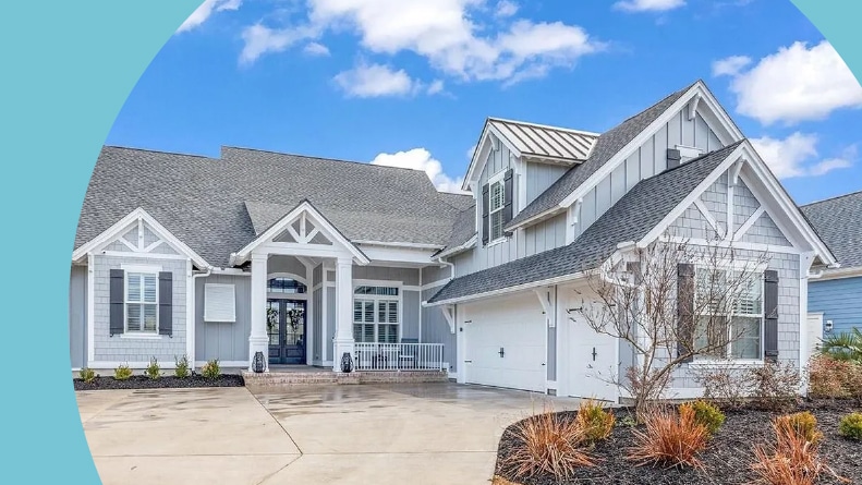 Exterior view of a home at Waterside Pointe in Myrtle Beach, South Carolina.