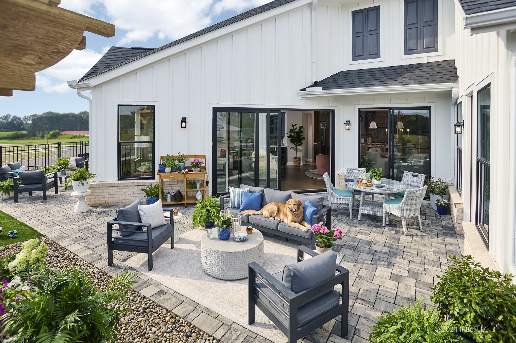Private courtyard patio
