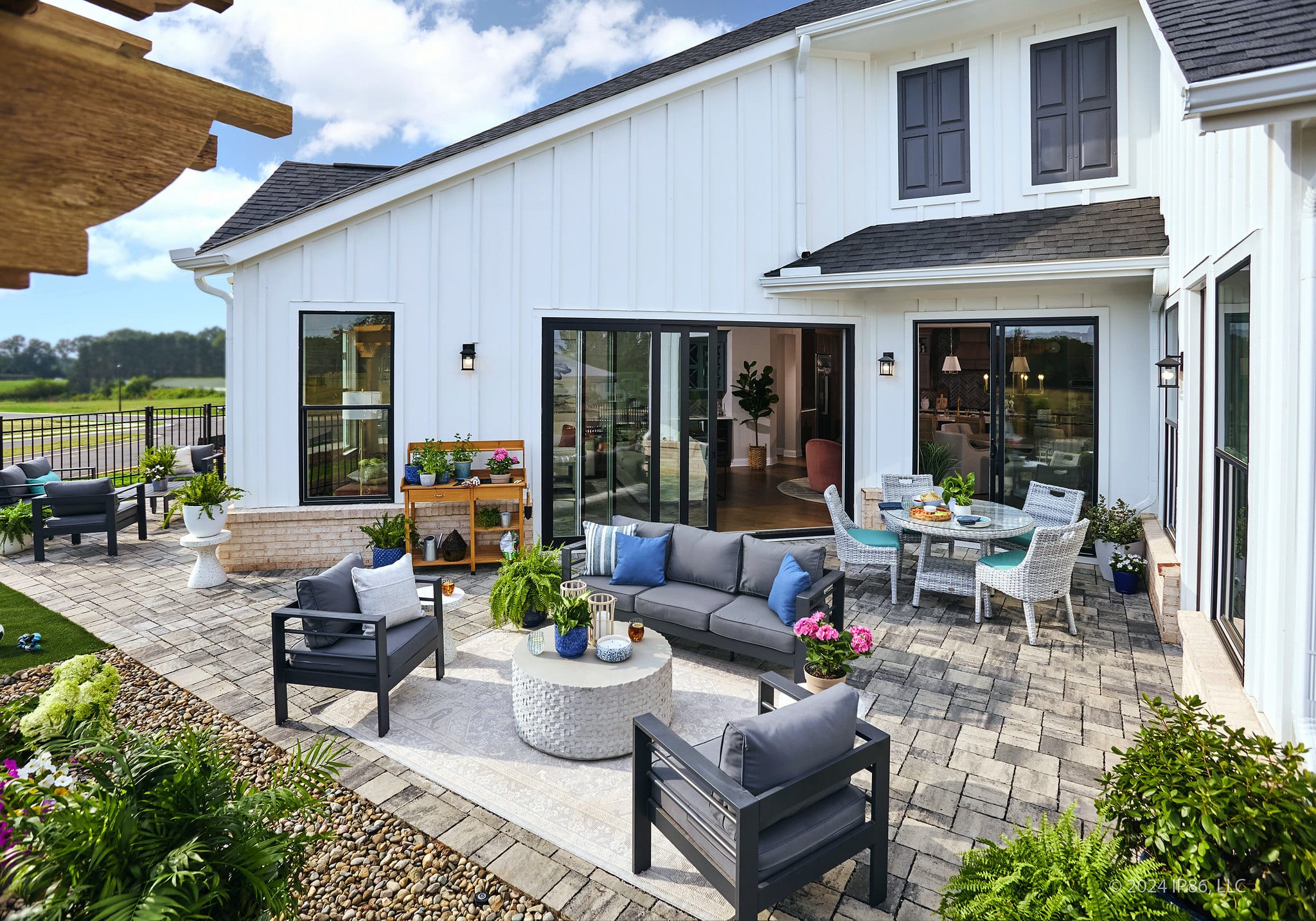 Private patio with outdoor seating