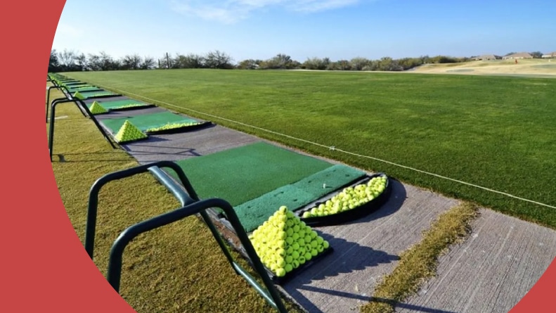 The driving range at The Highlands at Dove Mountain in Marana, Arizona.