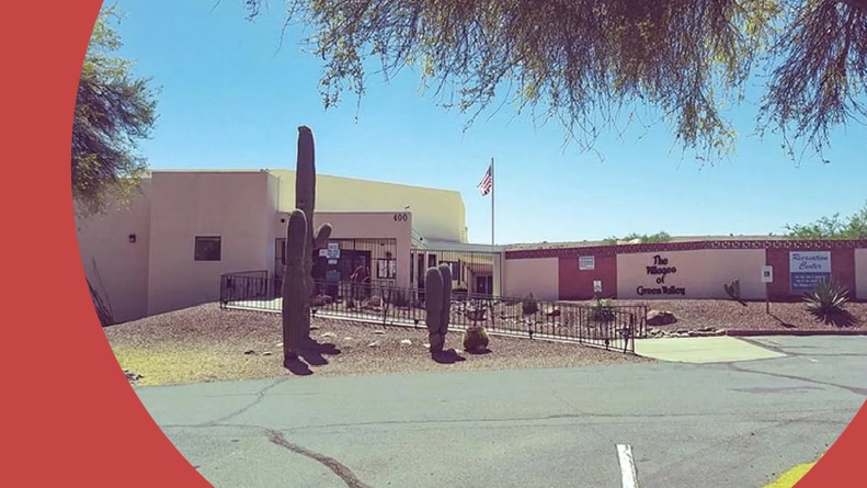 Exterior view of the recreation center at The Villages of Green Valley in Green Valley, Arizona.
