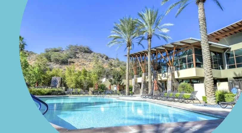 The outdoor pool at Trilogy at Glen Ivy in Corona, California.