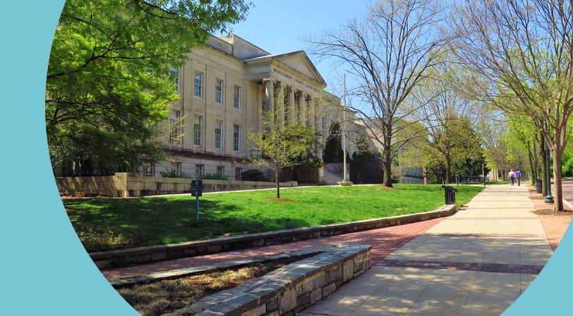 Old Montgomery County Court House in Downtown Rockville, Maryland.