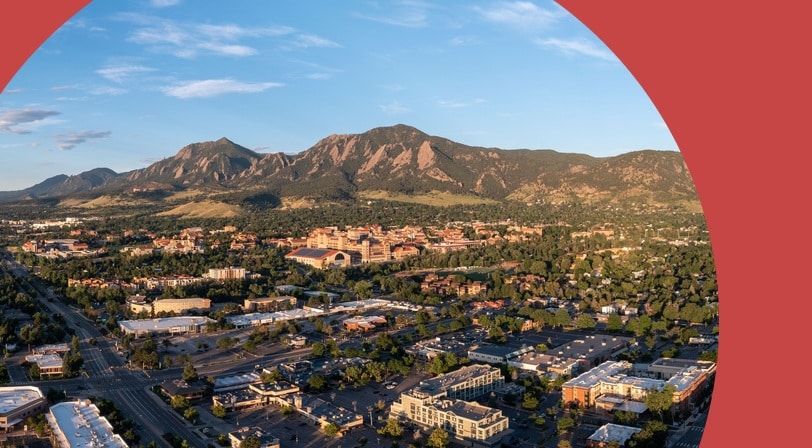 A morning sunrise over Boulder, Colorado.