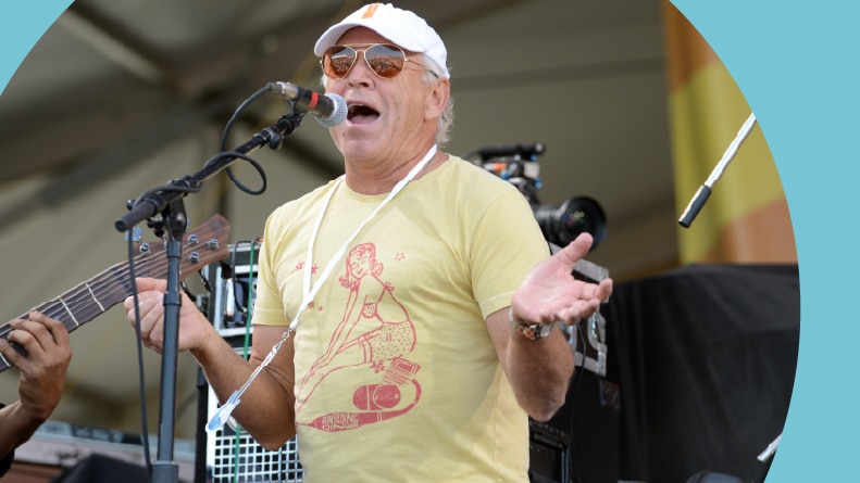 Jimmy Buffett performing at the New Orleans Jazz and Heritage Festival in 2023.