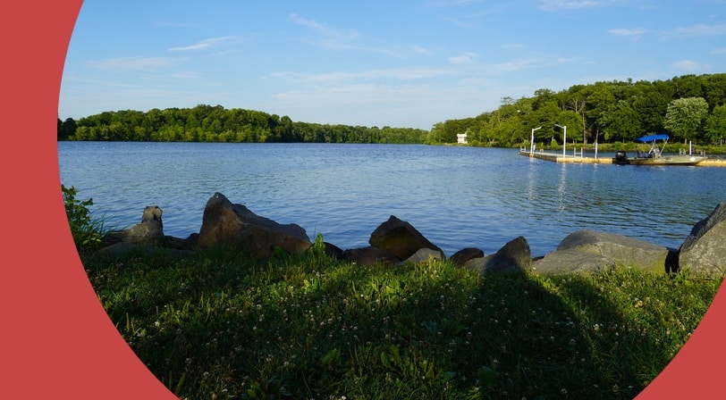 Mercer County Park in New Jersey during the summer.