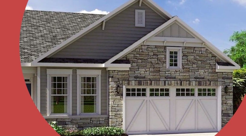 Single-family home exterior at Four Seasons at Monmouth Woods, a 55+ community in Howell, New Jersey.