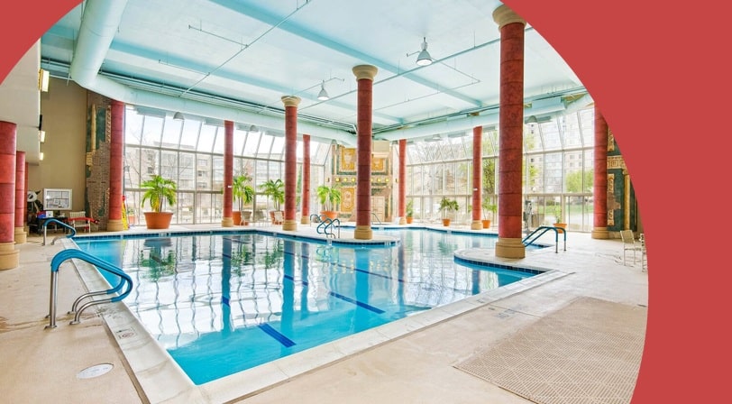 Indoor pool at Lansdowne Woods of Virginia, a 55+ community in Lansdowne, Virginia.