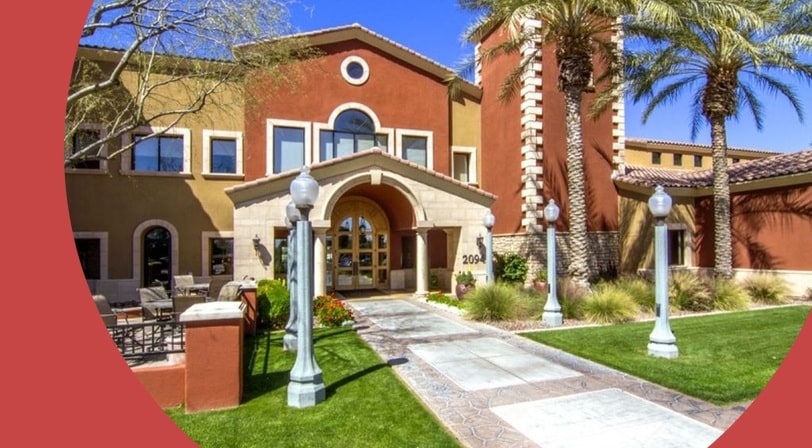 Clubhouse entrance at Province, a 55+ community in Maricopa, Arizona.