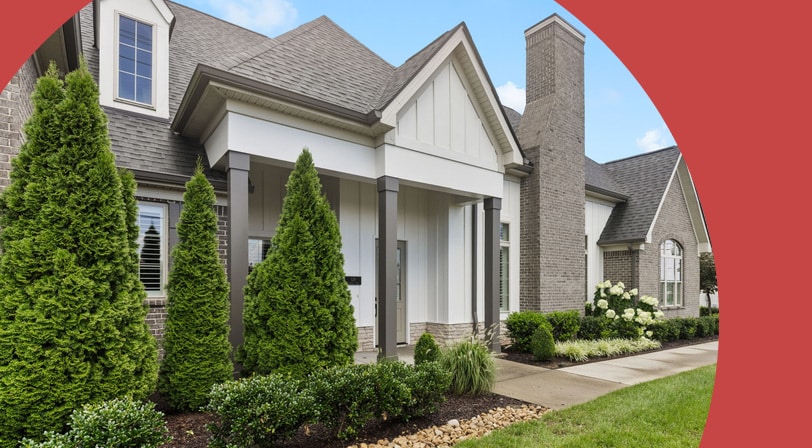 Exterior view of a home in Villas at Fairvue, a 55+ community in Gallatin, Tennessee.