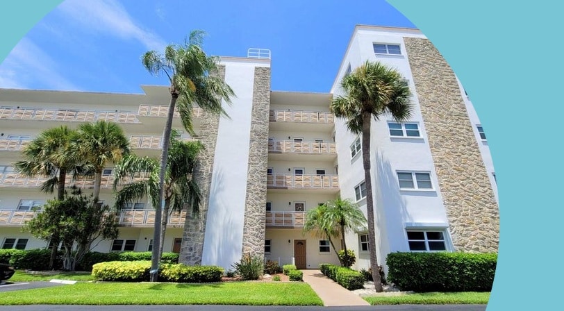 A residential building at Terrace Park of Five Towns, a 55+ community in St. Petersburg, Florida.