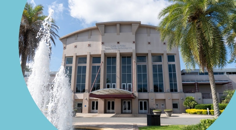 The Curtis M. Phillips Center for the Performing Arts, a performing arts theatre on University of Florida Gainesville campus.