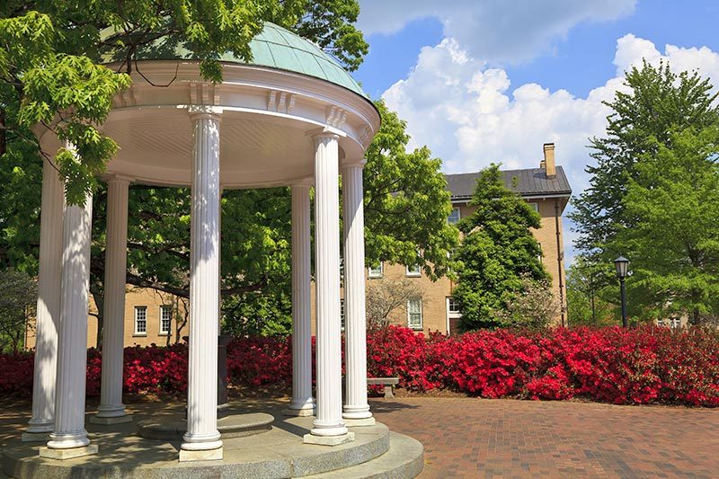 chapel-hill-north-carolina The Old Well at UNC Chapel Hill in the spring.