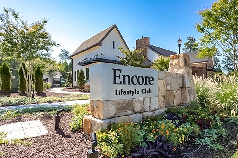 The community sign for Encore at Briar Chapel in Chapel Hill, North Carolina.