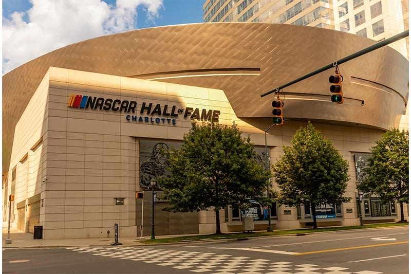 NASCAR Hall of Fame building in Charlotte, NC.