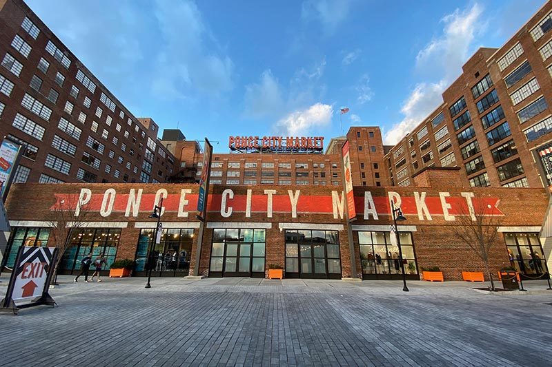 ponce-city-market-atlanta-georgia Entrance to the Ponce City Market in Atlanta, Georgia.