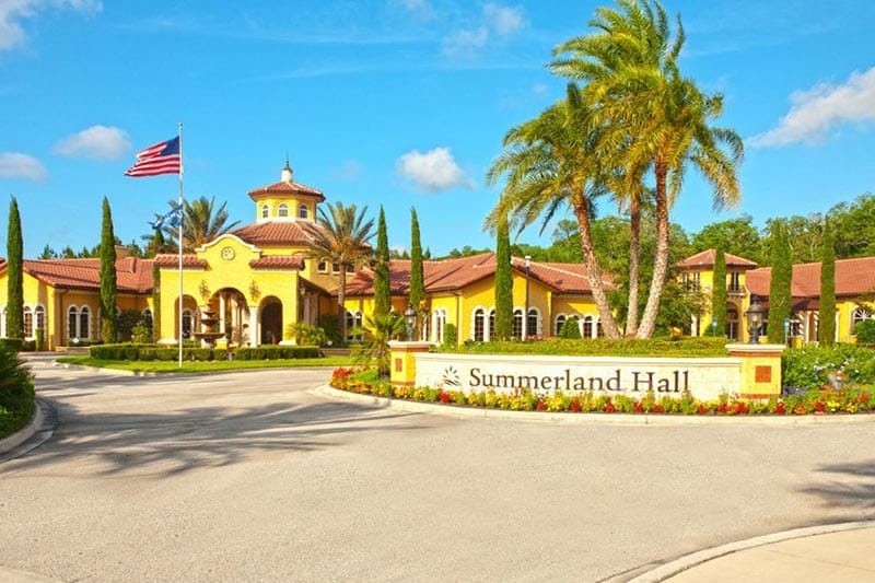 Exterior view of Summerland Hall at Sweetwater in Jacksonville, Florida.