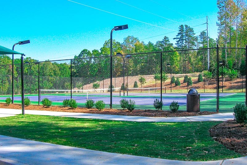 The tennis courts at Brookhaven at Johns Creek, a 55+ community in Johns Creek, Georgia.