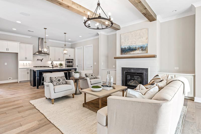 Interior view of a model home at Westside Farm at Cobblestone, a 55+ community in Acworth, Georgia.