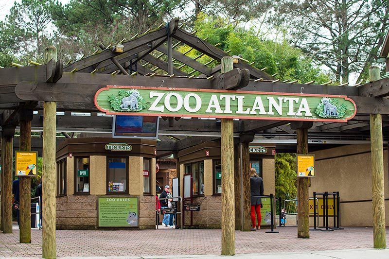 The entrance to Zoo Atlanta in Atlanta, Georgia.
